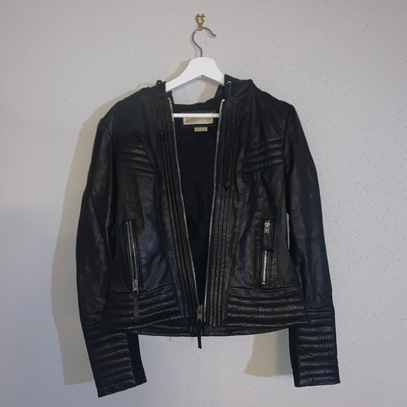 MICHAEL Michael Kors Jackets & Blazers - Michael Kors Black leather Zipper Jacket